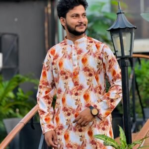 চায়না স্টিজ কাপড় ডিজিটাল পিন্ট পাঞ্জাবি